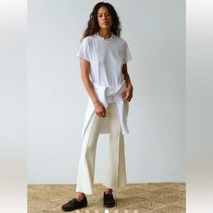 DONNI. Rib kick flare. White. Xs.